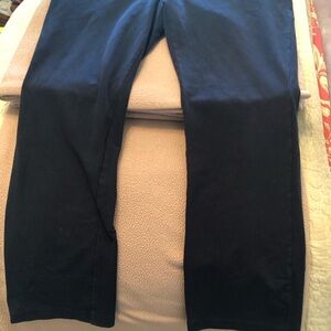 Lands' End Black Women's Stretch Cotton And Spandex Pants